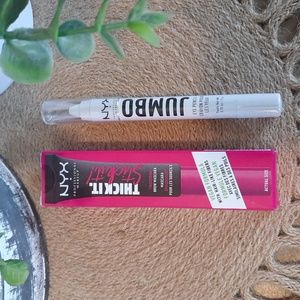NYX Bundle of 2 White Jumbo Eye Pencil Thick It Stick It Brow Gel Expresso